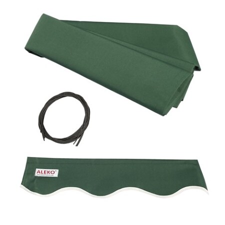 Aleko FAB13X10GREEN39 Fabric Awning Replacement 13x10Ft Patio Awning, Green FAB13X10GREEN39
